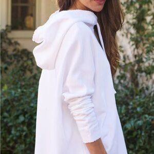Frank & Eileen Classic White Hoodie Kane Triple Fleece Capelet white S (repaired